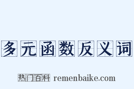 多元函数反义词是什么意思的图片
